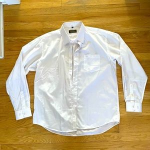 Giorgio Armani White subtle stripe button down